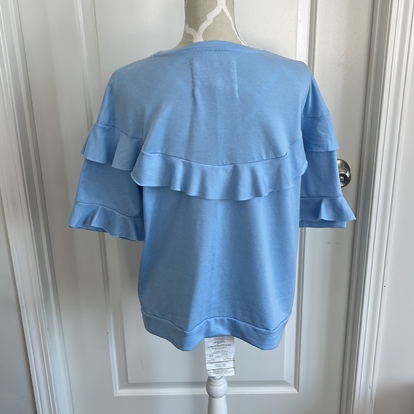 Cupio ruffle lightweight sweatshirt top size xl - Picture 3 of 3